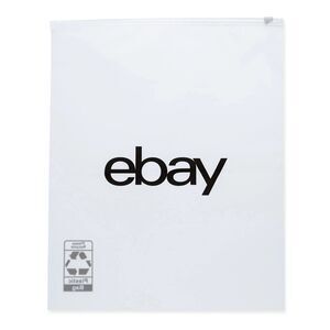 Ebay Branded Frosted Zipper Clothing Bags 12" x 15" Lot of 50  New zip plastic